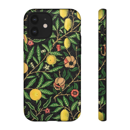 Tough Cases Phone Case, Floral Phone Cover, Tough Phone Protection, Gift for Plant Lovers, Black Background, Eco-Friendly Design