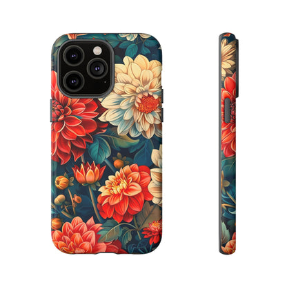 Floral Phone Case - Vibrant Tough Cases, Stylish Floral Cell Phone Cover, Gift for Her, Trendy Phone Accessory, Flower Design