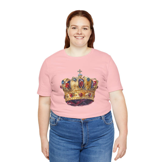 Unisex Jersey Short Sleeve Tee - British Royal Crown Design