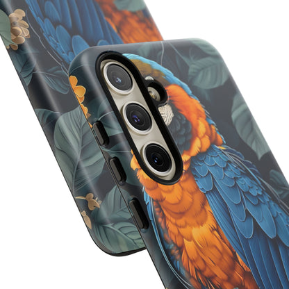 Tropical Parrot Phone Case - Tough Cases, Colorful Phone Cover, Nature Lover Gift, Floral Design, Bird Lover Accessory