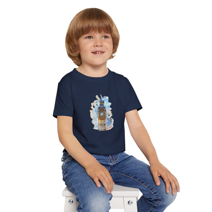 Toddler T-Shirt -  Iconic Big Ben Illustration Wall Decor - Perfect for Little Explorers