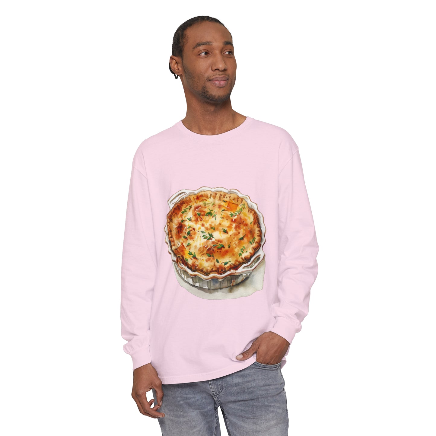 Unisex Garment-dyed Long Sleeve T-Shirt - British Yummiest Delights