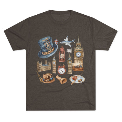 Vintage England Classy Unisex Tri-Blend Crew Tee