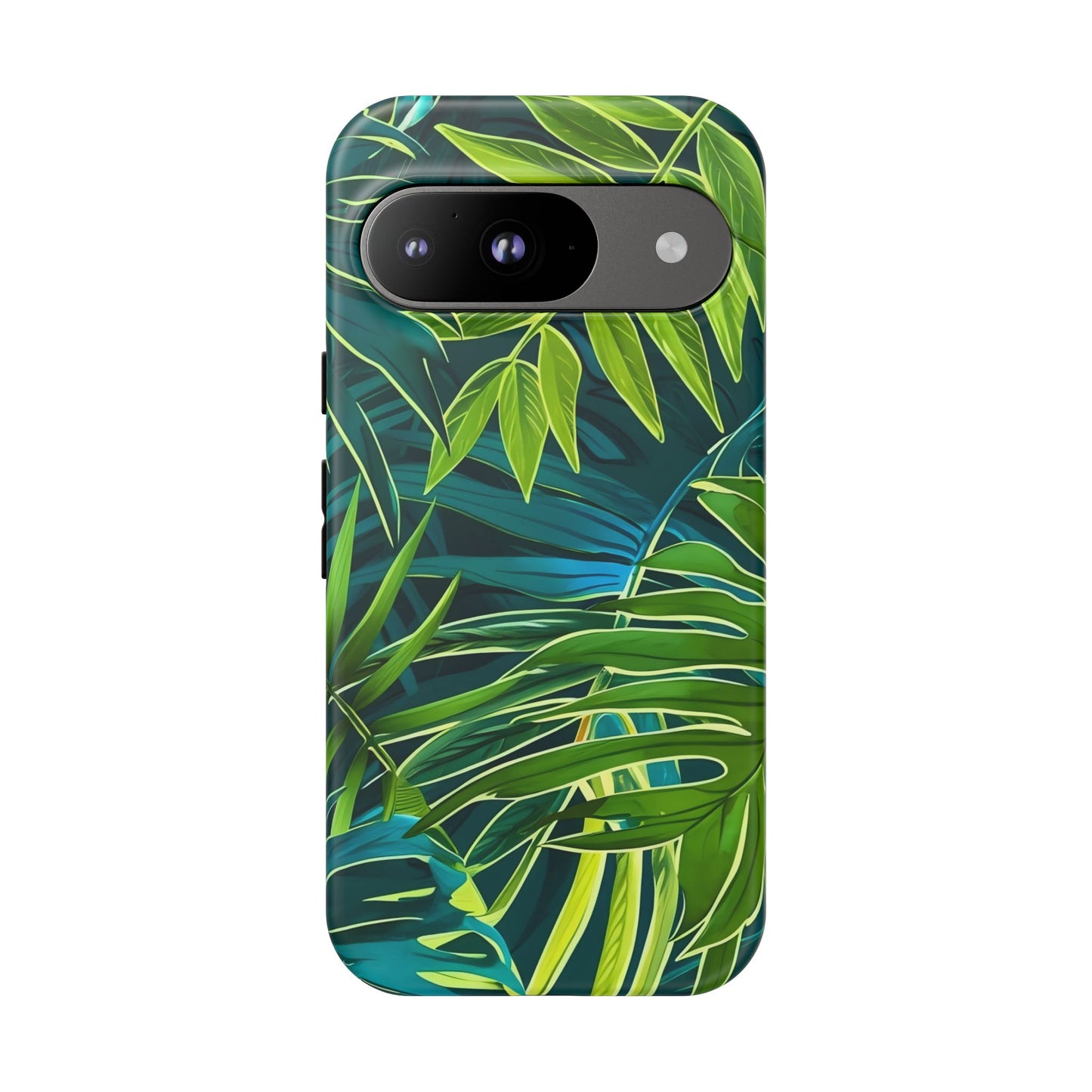 Tropical Phone Case - Durable Green Leaf Design, Eco-Friendly Gift, Trendy Accessory, Nature Lover's Case, Summer Vibes