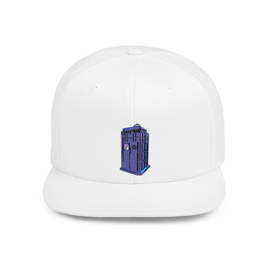TARDIS Police Box Icon Flat Bill Snapback