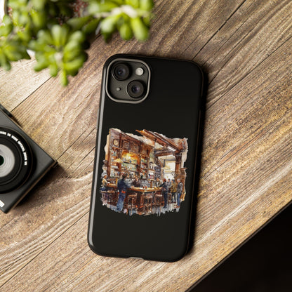 Artistic Phone Case - Cozy Pub Vibe, Trendy Smartphone Accessory, Gift for Friends, Modern Design, Durable Protection