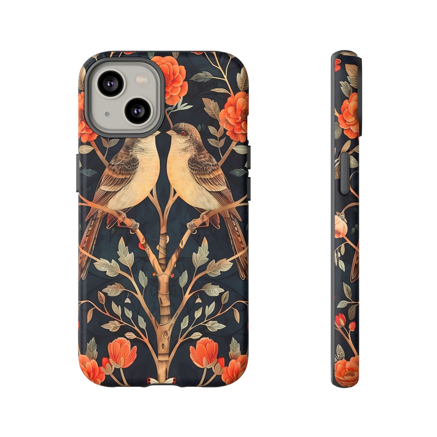 Floral Phone Case – Tough Cases with Bird Design, Unique Gift for Nature Lovers, Stylish Tech Accessory, Phone Cover, Artistic Case