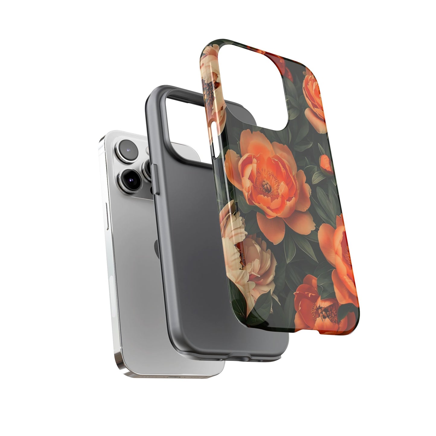 Stylish Floral Phone Case, Tough Cases, Floral Phone Cover, Gift for Her, Spring Accessories, Mother's Day, Phone Protection