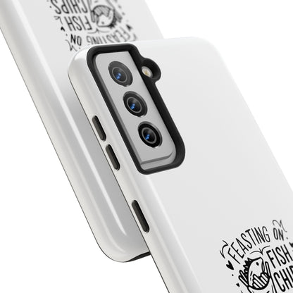 Feasting on Fish & Chips Tough Phone Case - London Inspired Design