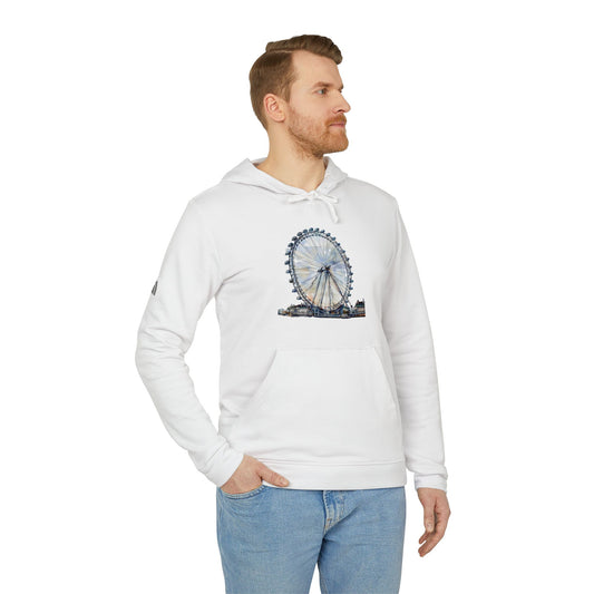 adidas Unisex Fleece Hoodie - London Eye - Iconic Ferris Wheel