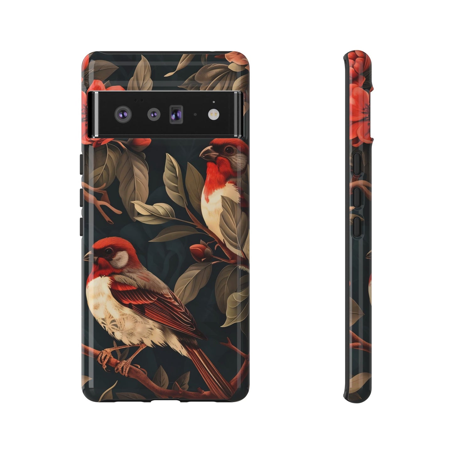 Elegant Bird Phone Case, Floral Tough Cases, Nature Lover Gift, Stylish Mobile Cover, Unique Phone Accessory