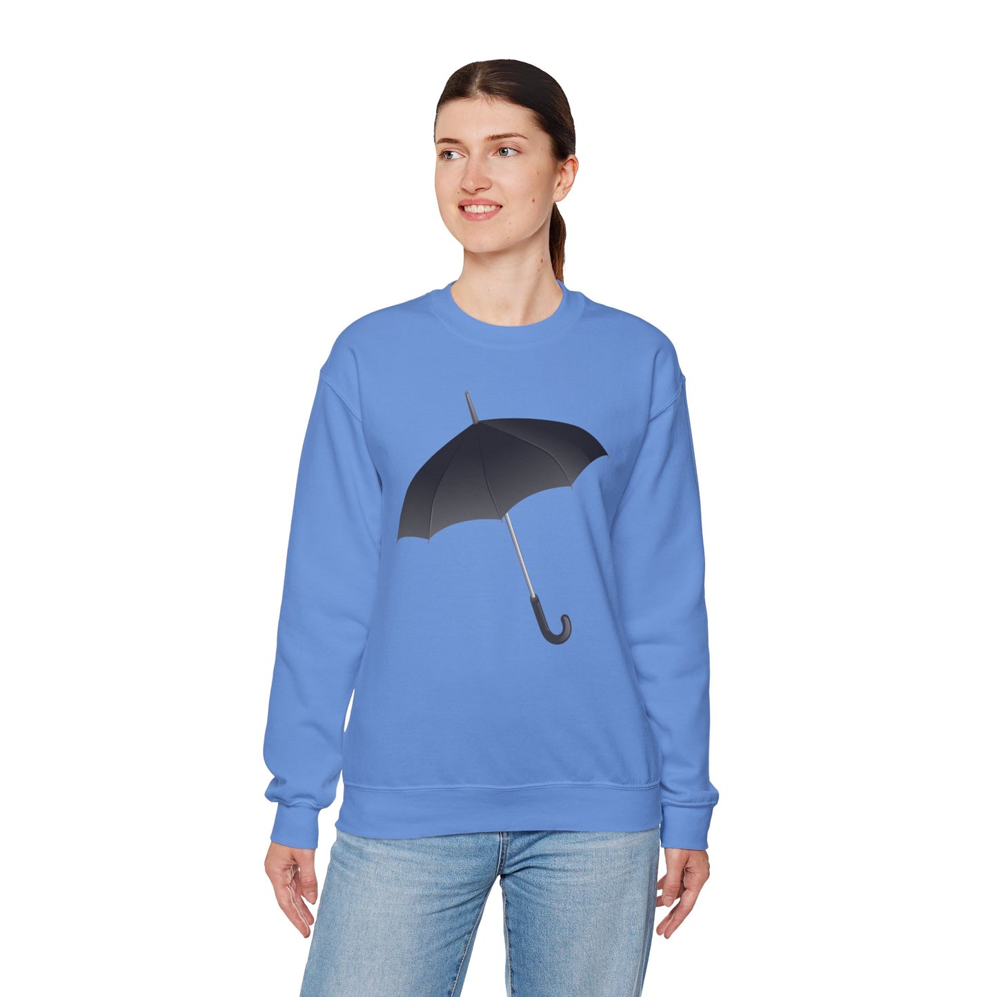 Unisex Heavy Blend™ Crewneck Sweatshirt - Regal Royal Umbrella - Elegant and Majestic Design
