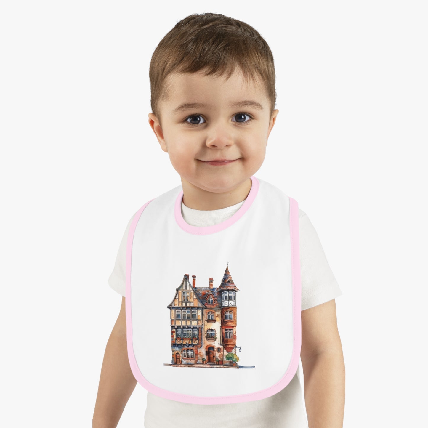 Adorable House Design Baby Bib, Cute Baby Bib for Feeding, Infant Gift, Baby Shower Essential, Fun Bib for Toddlers