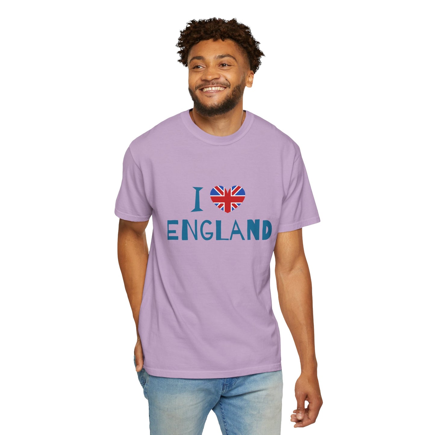 I love England Cozy Unisex Garment-Dyed T-shirt