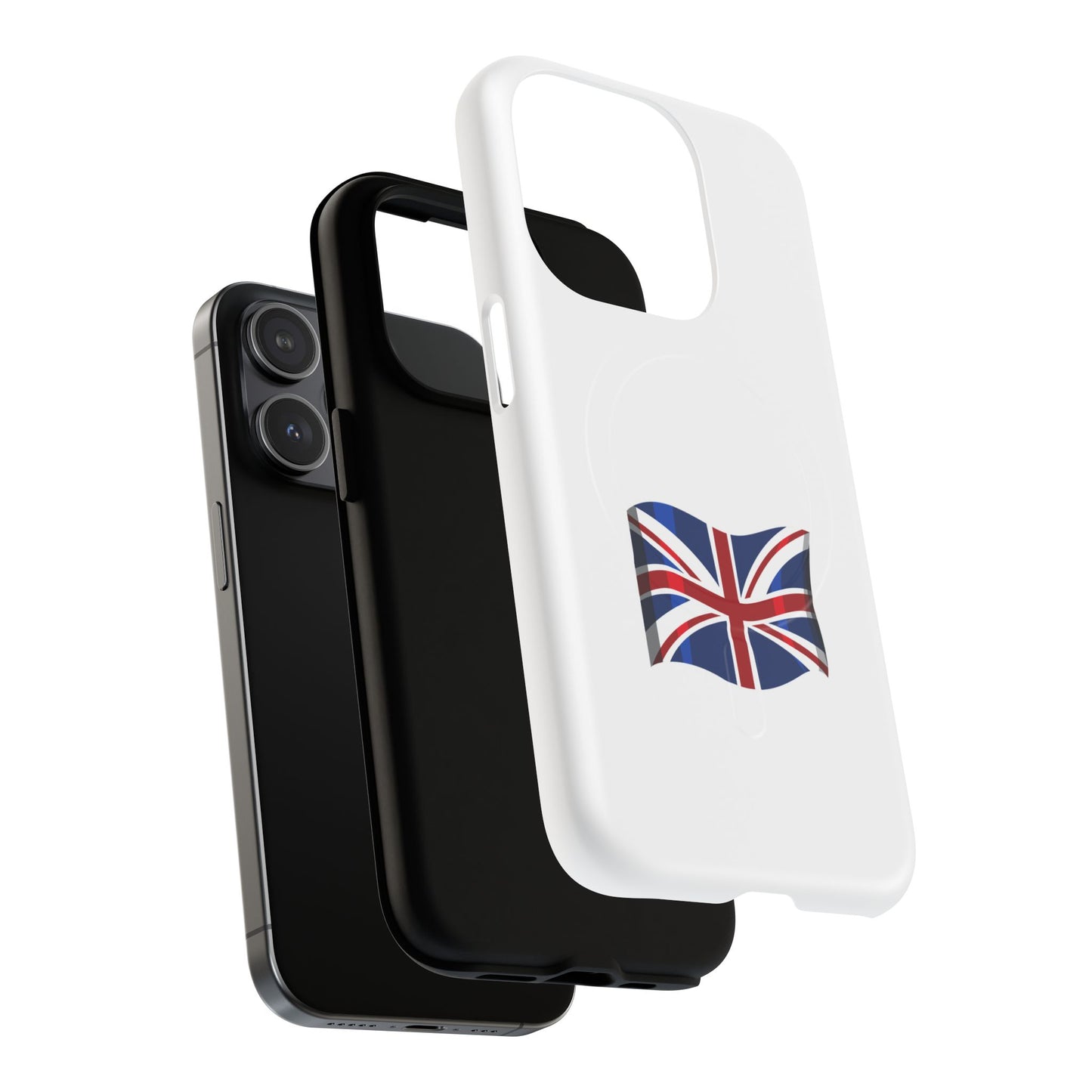 Durable Magnetic Phone Case, UK Flag Design, Protective Cover for iPhone, Stylish Gift for Travelers, Customizable Design