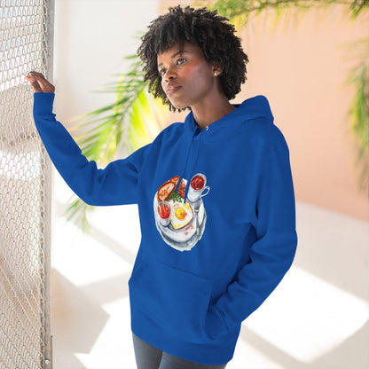 Three-Panel Fleece Hoodie - Dine Like a Monarch - Classic Royal Dishes of Britain