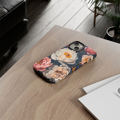 Floral Phone Case, Tough Phone Cover, Flower Design, Unique Gift for Her, Trendy Accessory, Spring Decor