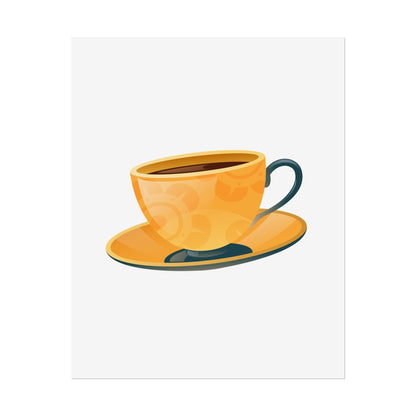 Coffee Lovers Rolled Posters, Cute Coffee Art, Kitchen Decor, Coffee Shop Print, Gift for Coffee Enthusiasts