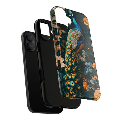 Peacock Phone Case - Elegant Floral Design, Tough Case for Protection, Unique Gift for Nature Lovers, Stylish Accessory, Eco-Friendly