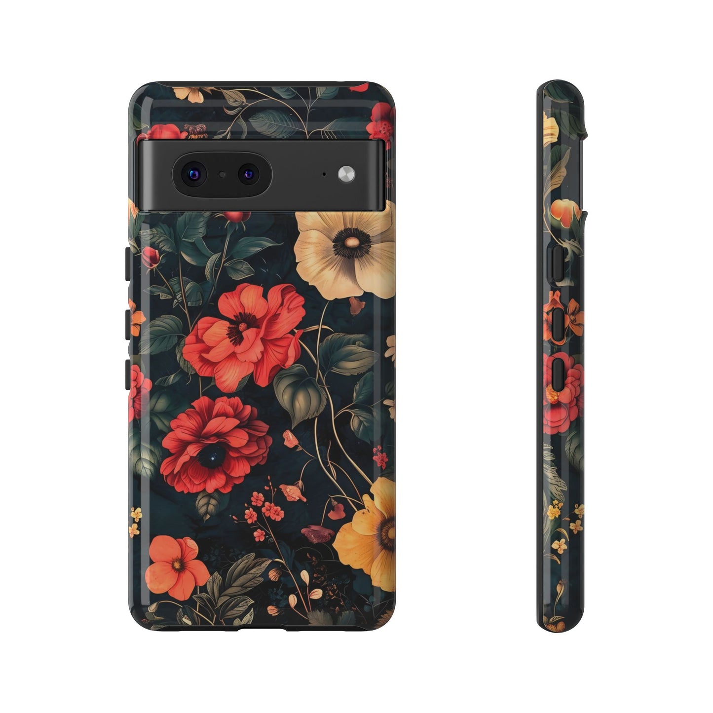 Floral Phone Case, Tough Cases, Flower Motif, Protective Cover, Gift for Her, Floral Design, Spring Accessory