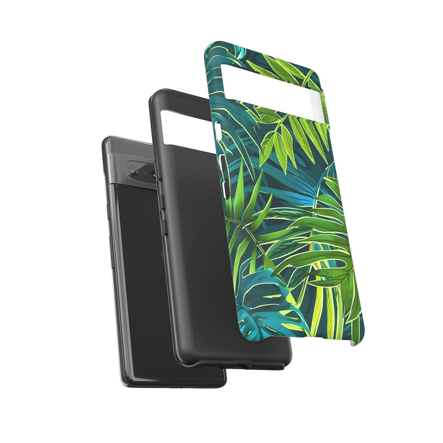 Tropical Phone Case - Durable Green Leaf Design, Eco-Friendly Gift, Trendy Accessory, Nature Lover's Case, Summer Vibes