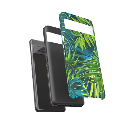 Tropical Phone Case - Durable Green Leaf Design, Eco-Friendly Gift, Trendy Accessory, Nature Lover's Case, Summer Vibes