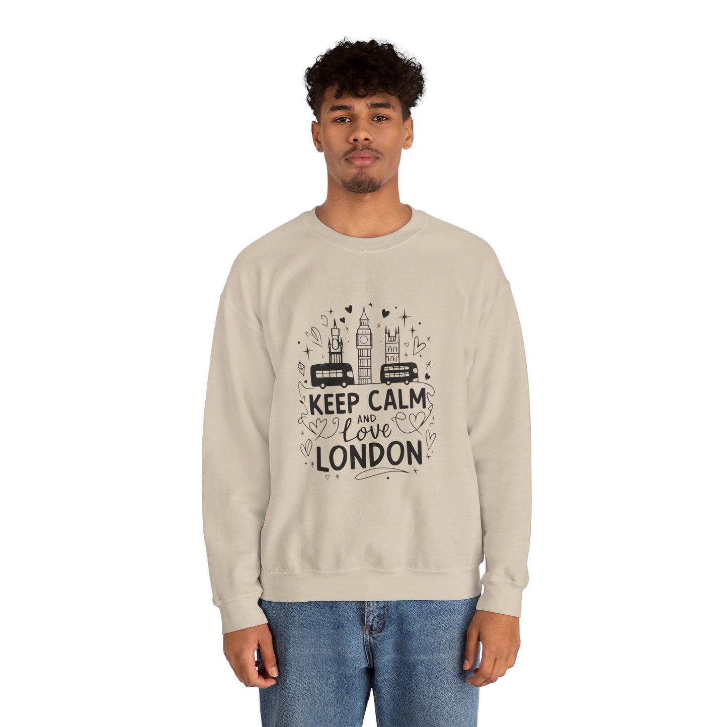 Unisex Heavy Blend™ Crewneck Sweatshirt Trendy - Keep Calm and love London