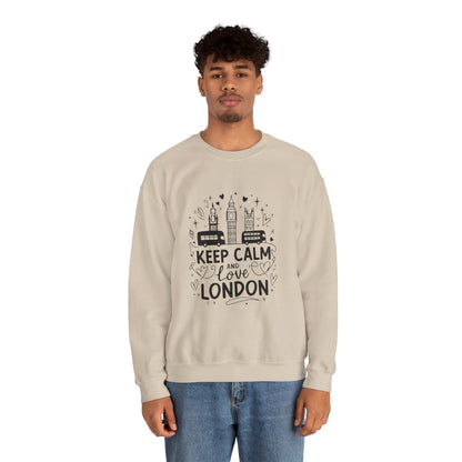 Unisex Heavy Blend™ Crewneck Sweatshirt Trendy - Keep Calm and love London