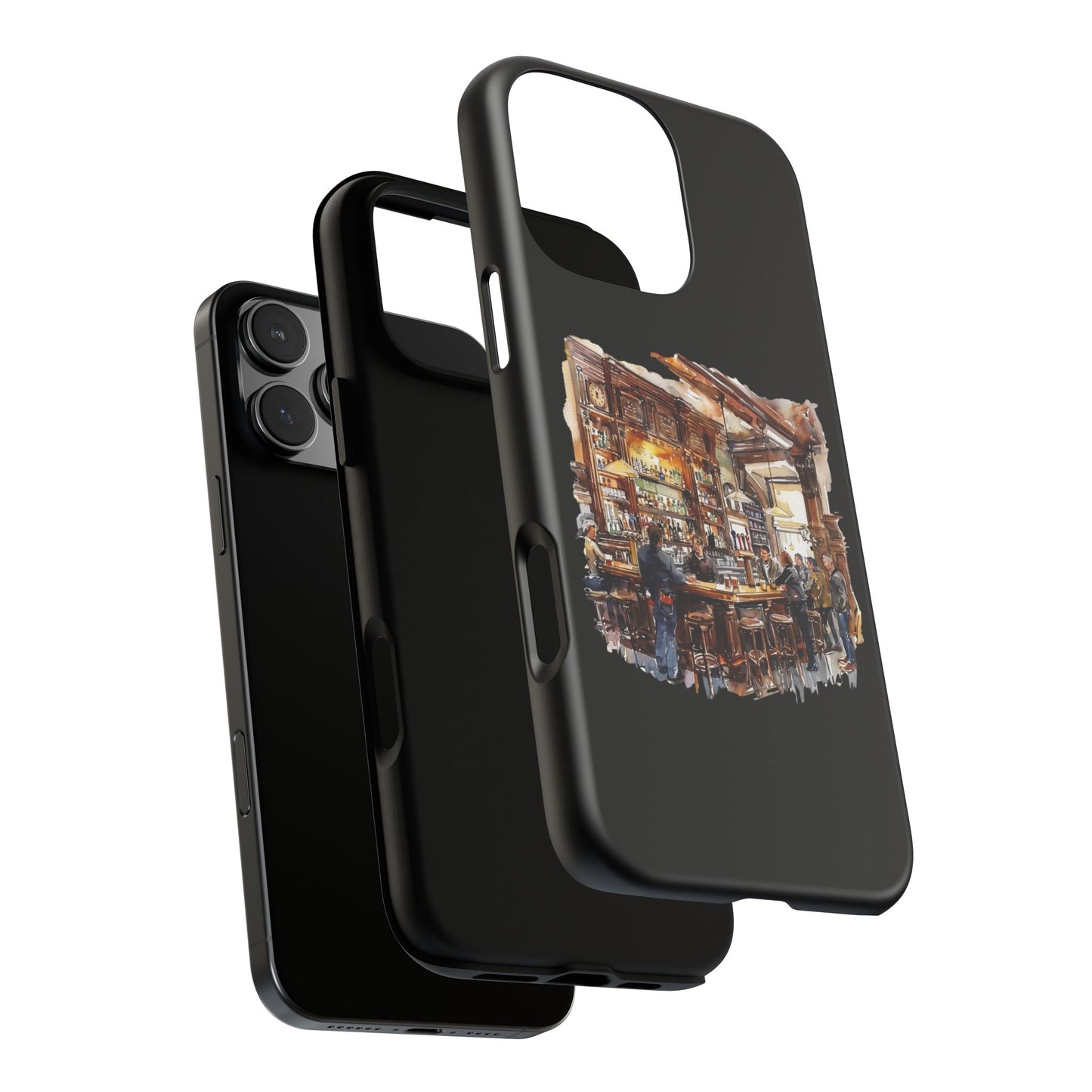 Artistic Phone Case - Cozy Pub Vibe, Trendy Smartphone Accessory, Gift for Friends, Modern Design, Durable Protection