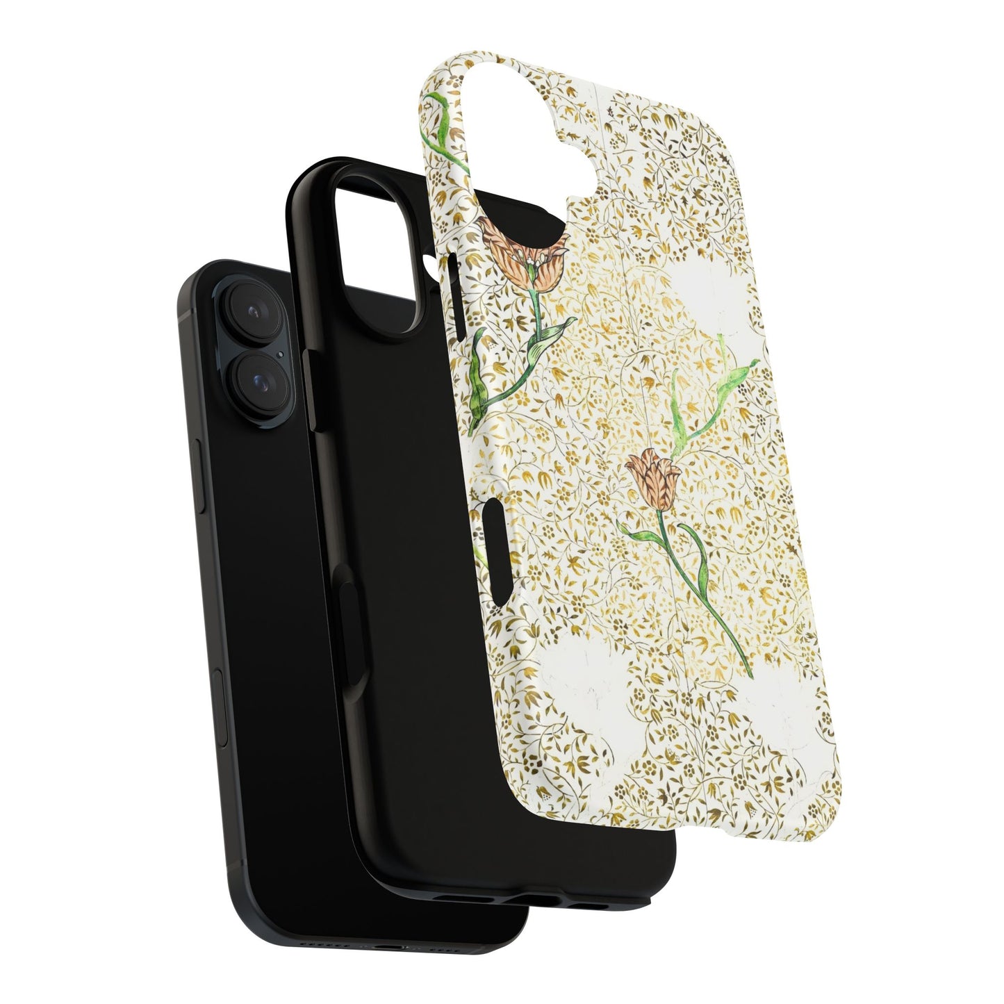 Elegant Floral Phone Case, Tough Cases for iPhone, Stylish Smartphone Cover, Protection with Floral Art, Unique Gift for Her