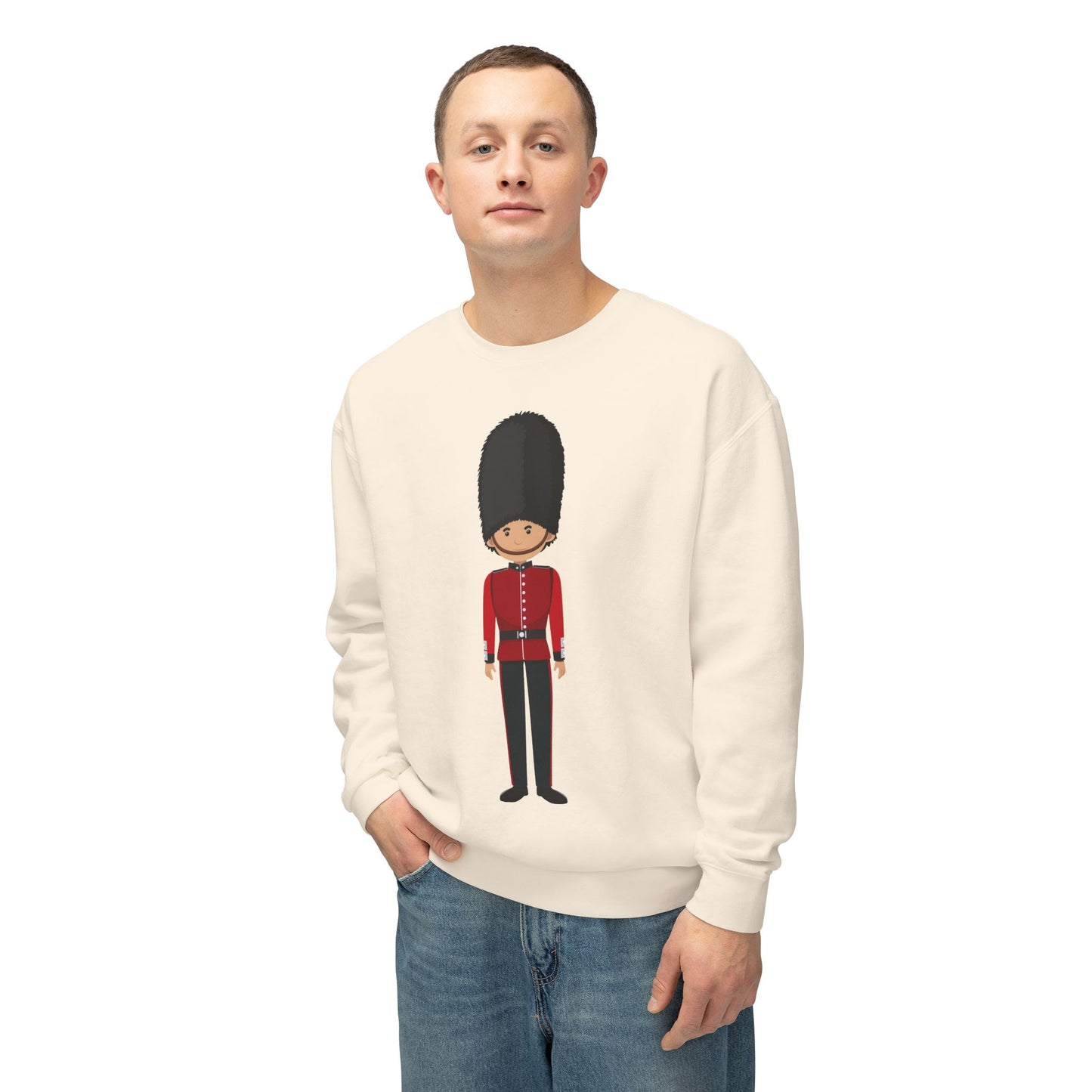 Unisex Lightweight Crewneck Sweatshirt - British Soldier - Classic Military Elegance and Honorable