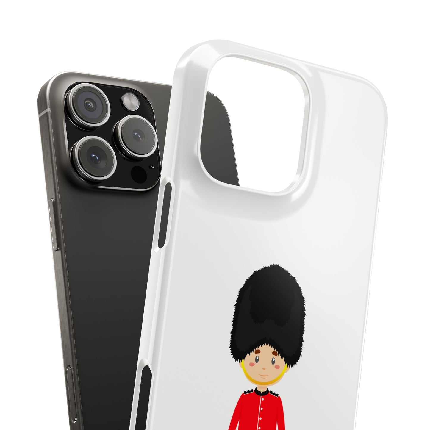 Adorable Guard Slim Phone Cases | Cute Phone Cover, Unique Gift, London Theme, Kid-Friendly Design, Cheerful Accessory