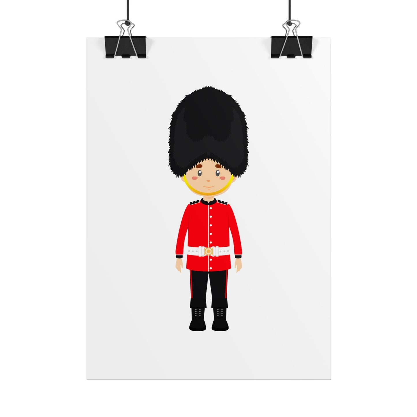 Adorable British Soldier Rolled Posters, Kids Room Decor, Unique Gift, Nursery Art, Educational Wall Art