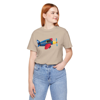 Unisex Jersey Short Sleeve Tee - Vintage Airplane Illustration - Retro Aviation Design