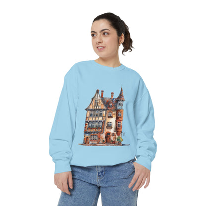 Unisex Garment-Dyed Sweatshirt - British Village House Elegance