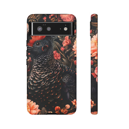 Tough Cases: Floral Design Phone Case, Stylish Protection for Your Phone, Unique Gift for Bird Lovers, Vibrant Floral Art, [...]