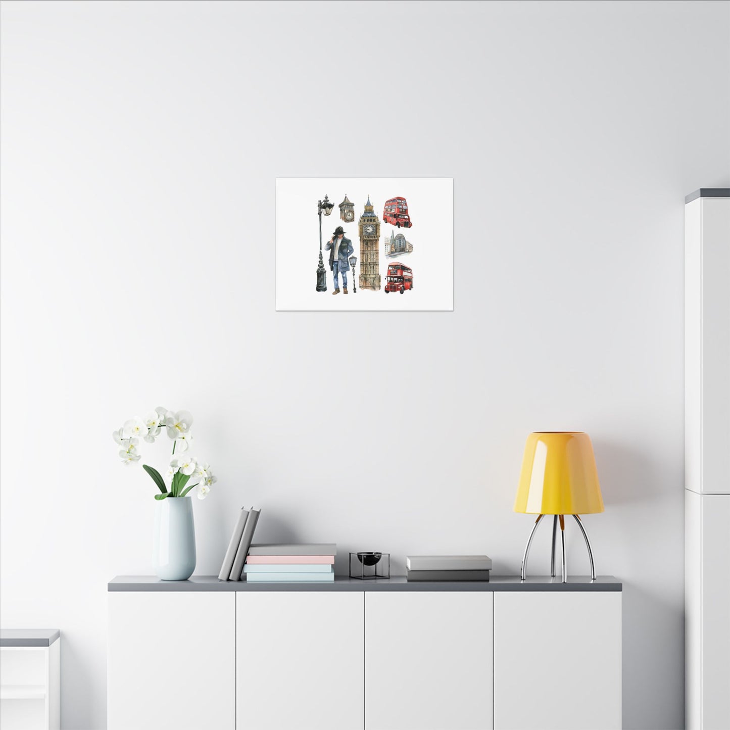 Canvas Art Print, London Skyline, Home Decor, Wall Art, Gift Idea, Travel Memories, Modern Wall Art
