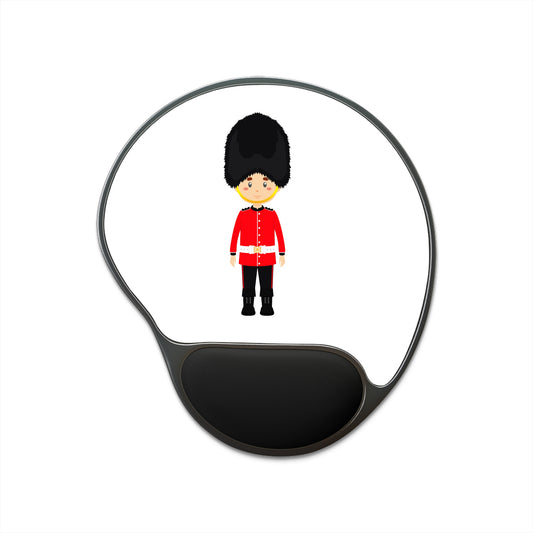Whimsical Mouse Pad with Wrist Rest - Perfect for Home Office, Unique Gift, Cute Desk Accessory, British Guard Design
