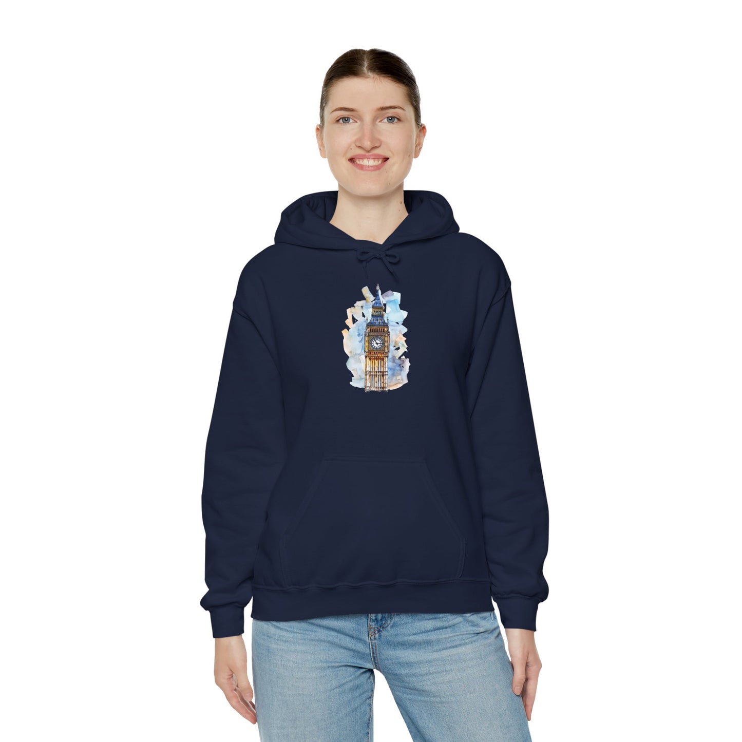 Unisex Heavy Blend™ Hooded Sweatshirt - London's Landmark - The Iconic Clock Tower