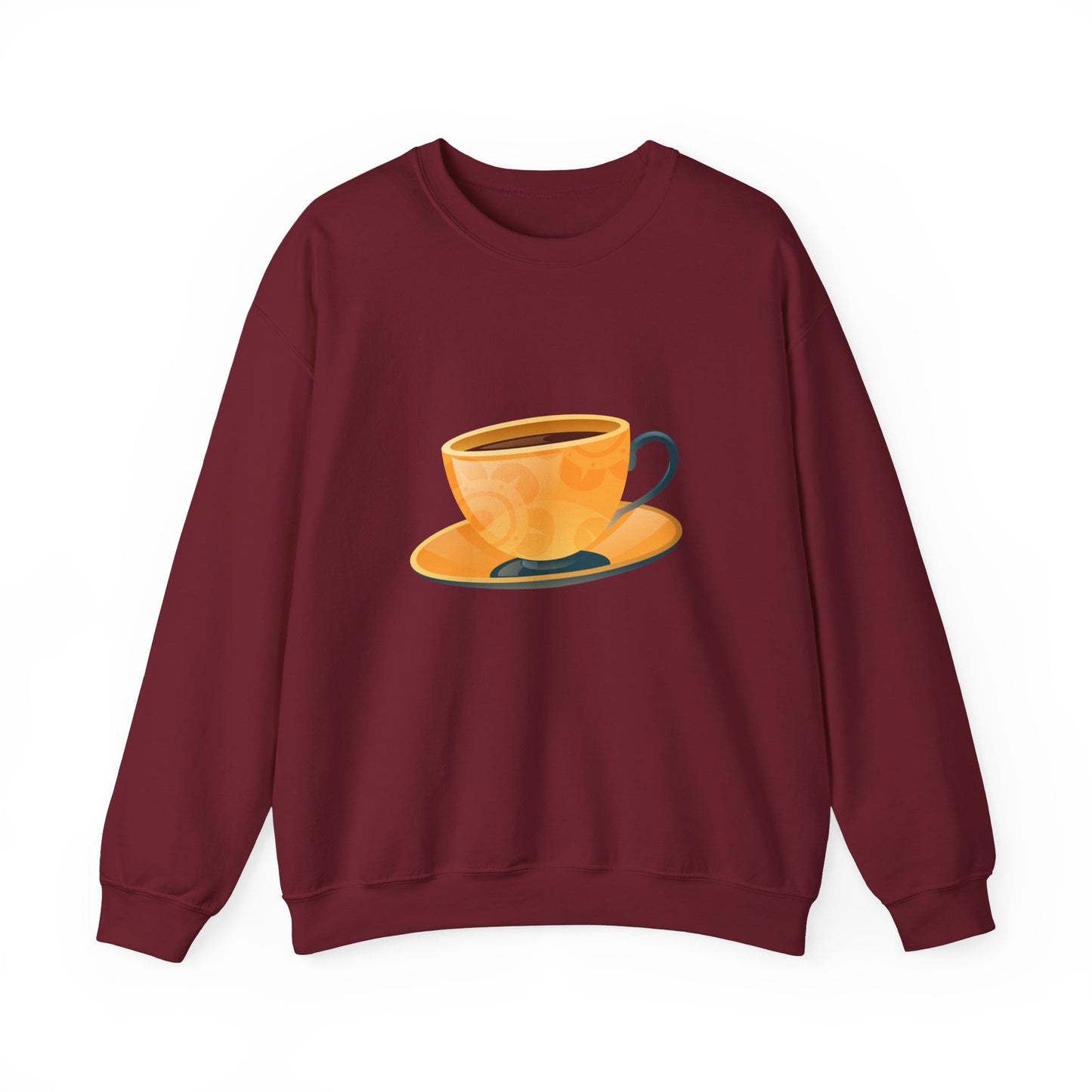Unisex Heavy Blend™ Crewneck Sweatshirt Lightweight - Elegant British Tea Cup Classic Tea Time Style