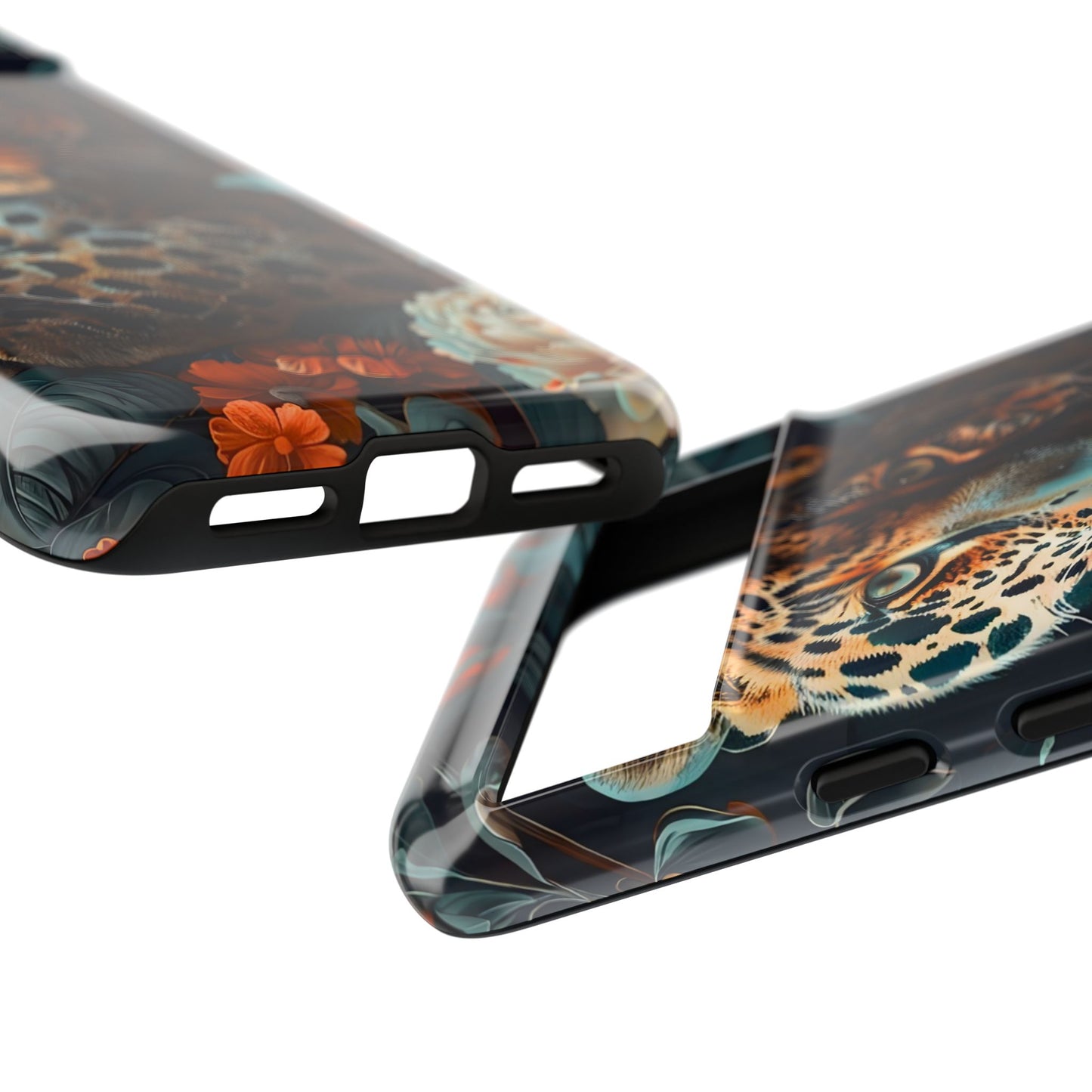 Wildlife Phone Case with Leopard Design | Tough Cases, Animal Prints, Floral Phone Cover, Gift for Nature Lovers, Unique Phone Accessories