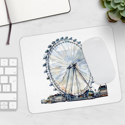 London Eye Mouse Pad - Perfect Gift for Travelers, Office Decor, Home Office Essentials, Desk Accessories, Unique Stationery