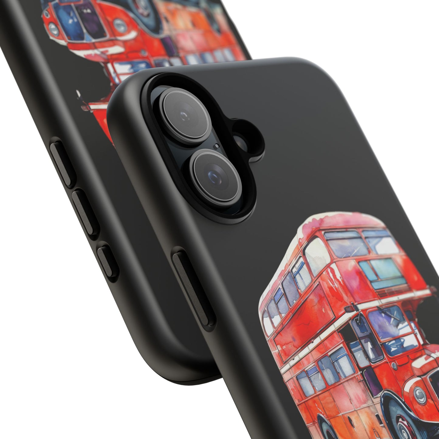 London Bus Phone Case, Tough iPhone Cover, Unique Gift for Travelers, Vintage Style Accessories, Holiday Present Idea