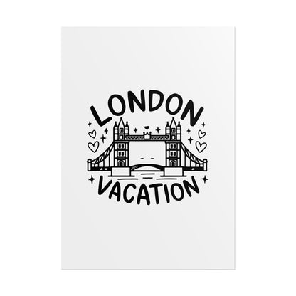 London Vacation Rolled Poster - Travel Decor for Home, Wall Art Print, Gift for Travelers, London Artwork, Holiday Gift Idea