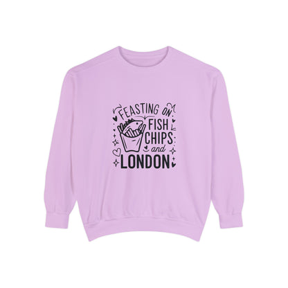 Unisex Garment-Dyed Sweatshirt Lightweight - Fish Cips and London