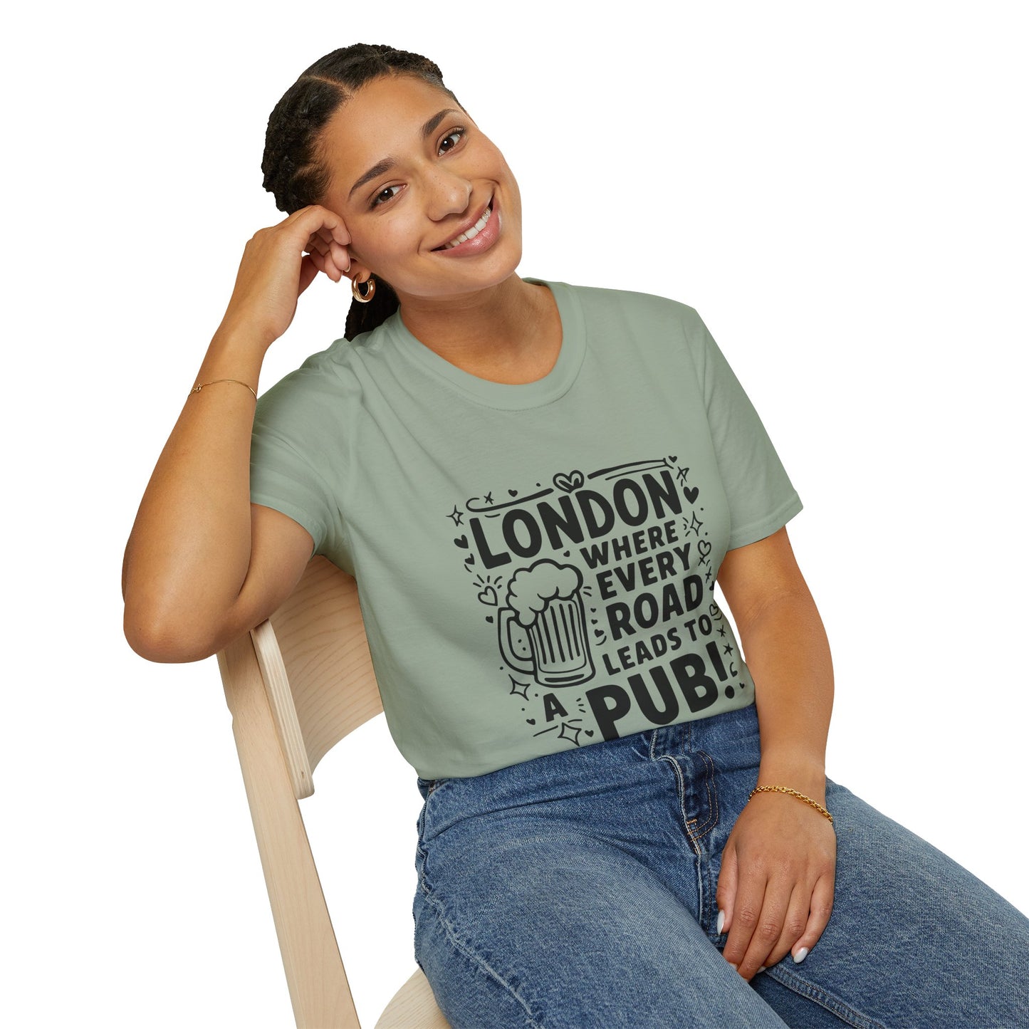 Unisex Softstyle T-Shirt - London's Pub Leading Road