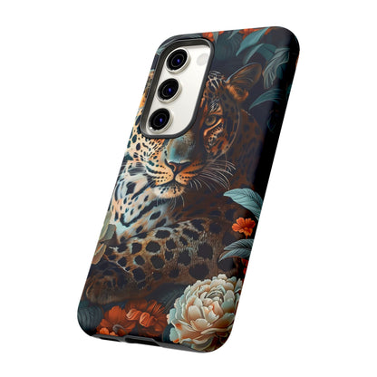 Wildlife Phone Case with Leopard Design | Tough Cases, Animal Prints, Floral Phone Cover, Gift for Nature Lovers, Unique Phone Accessories