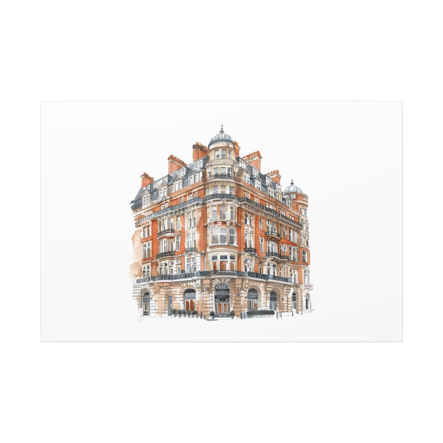 Artistic Matte Canvas Print of Historic Building, Wall Art Decor, Home Interior, Unique Gift, Fine Art, Architecture Lover, Urban Design