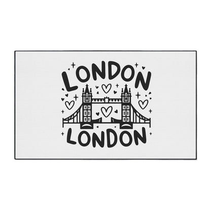 London-Themed Heavy Duty Floor Mat | Welcome Mat, Home Decor, Travel Gift, Rug, Kitchen Mat