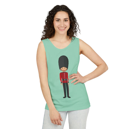 Unisex Garment-Dyed Tank Top - British Soldier - Classic Military Elegance and Honor